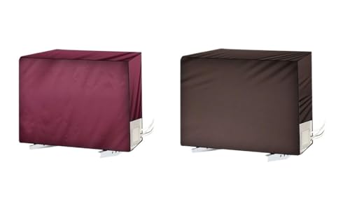 Image of Split AC Cover Outdoor Unit for 1.5 Ton Capacity AC, All Weather Cover /Dustproof /Water Resistant (Maroon, Brown)