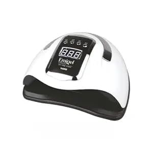 Image of Emigel Nail UV Lamp 140W | Fast Dryer for Nail Gel Polish | UV Nail Curing Lamp | Professional UV Nail Lamp 2 in 1 UV LED Lamp Dryer | Large Space for Both hands | For Salon & Home Use.