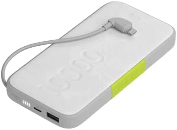 InfinityLab InstantGo 10000 - 10000mAh Power Bank with Integrated Lightning Connector - White