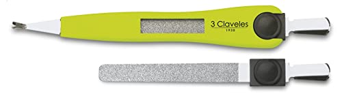 3 Claveles Corta Cutículas Con Lima Inoxidable De 12.5 Cm, Clásico, 2 Unidad