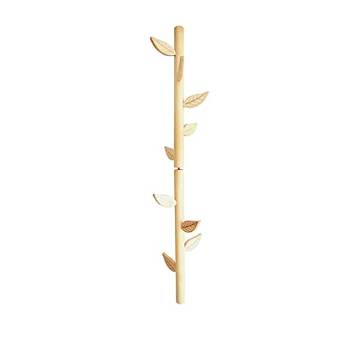 Porte-manteau sur pied en bois massif à base ronde pour l'entrée