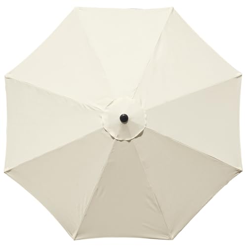 YOUGE OUTDOOR 10Feet Patio Umbrella Replacement Canopy For 8 Ribs Market and Table Umbrella Top Universal Strong and Thick Umbrella Canopy UV Protection Canopy Only. (Beige)
