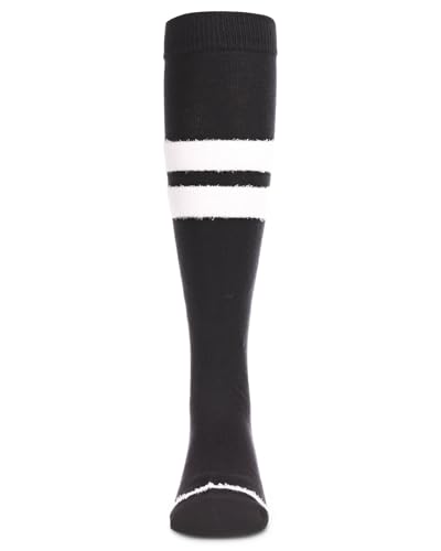 MeMoi Fuzzy Stripe Cotton Blend Knee High Socks2