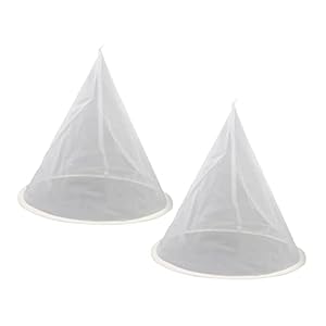 PRETYZOOM 2pcs Mesh Filter Net Beekeeping Filter Honey Filter Net Food Strainer Milk Filter Honey Filter Tool Beekeeping Equipment Fine Mesh Strainer Kitchen Gadgets Honey Extractor White
