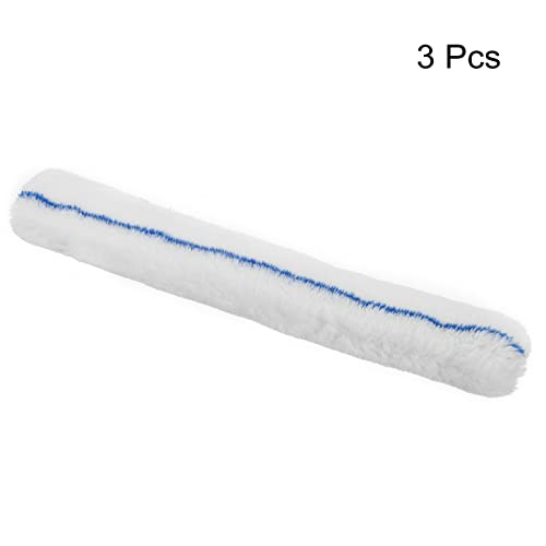 Image of MECCANIXITY Microfiber Scrubber Replacement Head for Window, Glass, Marble Wall, Home, Bathroom, 13.78 Inch, Blue White Pack of 3