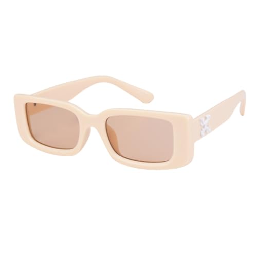 Petites lunettes de soleil rectangulaires contre les reflets solaires verres carrés de luxe
