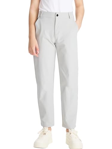 Image of DEVOROPA Youth Boy's Golf Pants Quick Dry Athletic Chino Flat Front Pants Kids School Uniform Clothes