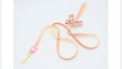feiling Hundegeschirr Blumen Design mit 1.5m Hundeleine Verstellbare Brustgeschirre Weichem Katzengeschirr Haustier Softgeschirr für Kleine Mittlere Hunde (pink, S)
