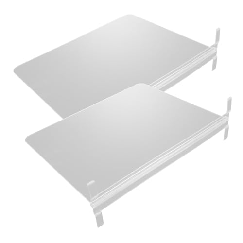 SOESFOUFU 2 Pcs Transparent Shelf Dividers Clear Cabinet Organizers for Closet Bedroom and Kitchen Multi Function Partition for Tidy Storage