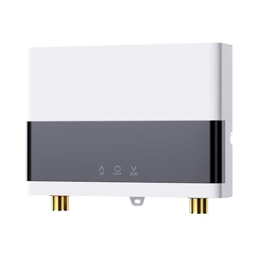 JAOGAUS Calentador de Agua Electrico Instantaneo, 6000W Calentador de Agua Continuo Instantáneo Eléctrico, Calentador El Ahorro de Energía con Control Remoto para Cocinade Doméstica Baño (Blanco)