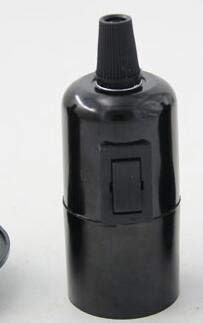 Kamas VDE CE Bakelite Lampholder E27 Edison Pendant Lamp Holder With Switch light Socket Vintage Industrial Lamps Pendant, 110v 220v - (Color: E27 no the teeth, Base Type: 5 pcs)