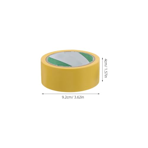 Amosfun 4pcs Temporary Sports Court Marking Tape 4cm Wide Yellow White Flat Football Turf Tape for Pickleball Basketball Boundary Lines Outdoor Athletic Field Markers