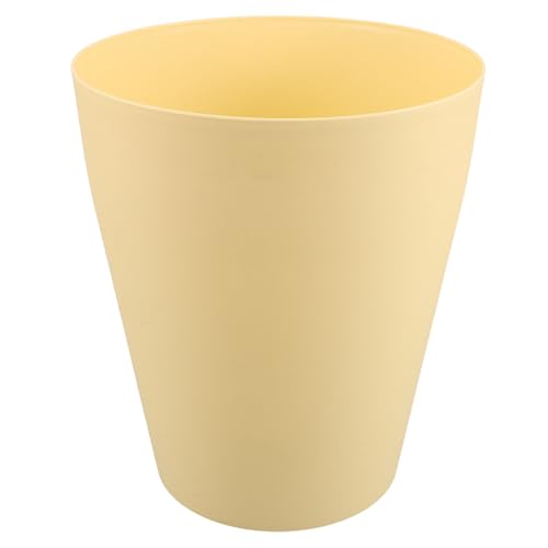 SHINEOFI Papelera de Basura Moderna de Plástico Color Crema Grande 10l Cubo de Basura para Cocina Dormitorio y Sala de Estar Compacto y Resistente para Hogar y Oficina