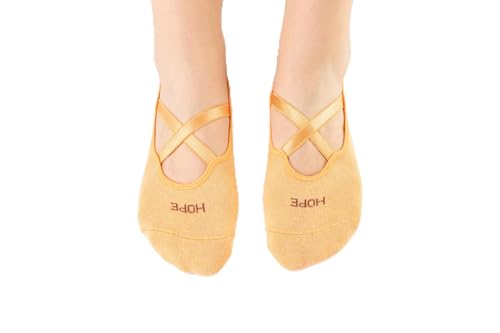 Image of Pilates Socks for Women, Non-Slip Grip Yoga Socks with Grips for Barre, Studio & Home Workouts