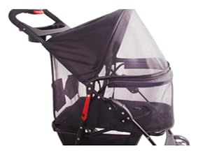 Image of Full-Window pet Stroller 3 Wheels for Cats & Dogs, with Storage Basket,Cup Holder, Travel Puppy /Cats Stroller.