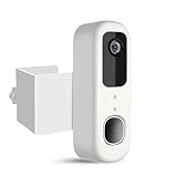 Anti-Theft Doorbell Mount Compatible with Arlo Video Doorbell 2K/HD (2nd Gen), No-Drill Mounting Bracket Secure Holder for Apartment Home Office with Enhanced Protection for Arlo Doorbell Camera