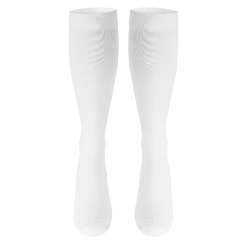 Image of Truform Compression Socks, 15-20 mmHg, Knit Women's Dress Socks, Knee High Over Calf Length