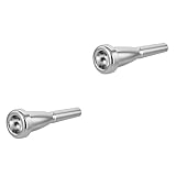 HEMOTON 2 Piezas instrumento musical plateado boquilla de trompa boquilla para trompa plata boca de trompeta 7c
