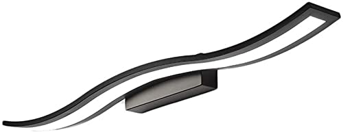 Applique murale LED noire de 40cm avec lumière blanche pour coiffeuse et salle de bain