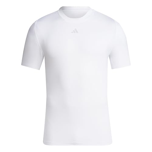 Adidas Men's Techfit Short Sleeve Tee XL White