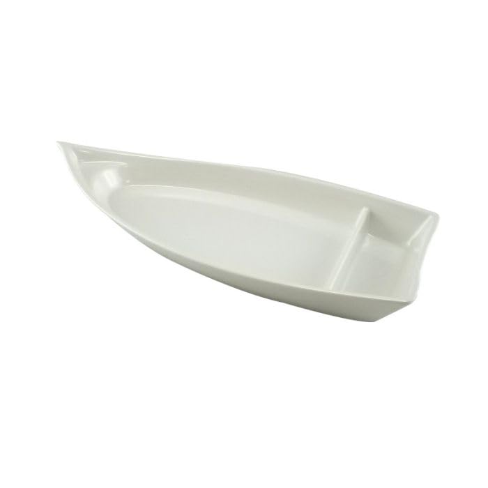 EFAY Bateau Sushi blanc Kamome en mélamine 30,2 x 14,1 cm