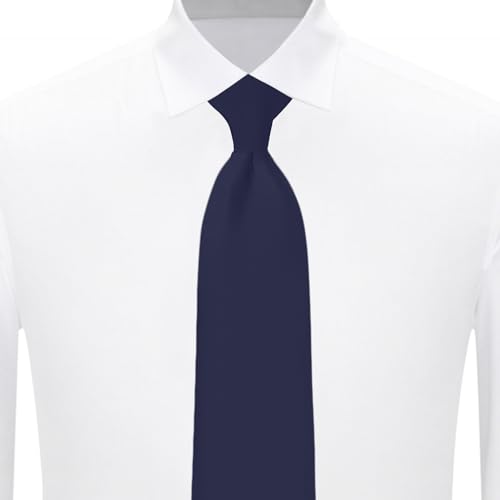 Image of Jacob Alexander Uniform Solid Clip-On Tie with Buttonholes