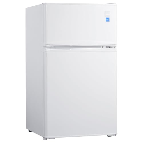 Avanti RA31B0W 3.1 Cubic Foot 2-Door Compact Refrigerator/Freezer, 33.5" x 18.8" x 19.8", White