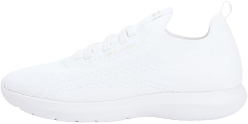 Tommy Hilfiger Damen Runner Sneaker Knit Extralight Low Top Weiß (White) 39