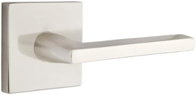 Juego de paso, roseta cuadrada, palanca Helios (mano izquierda, níquel satinado)