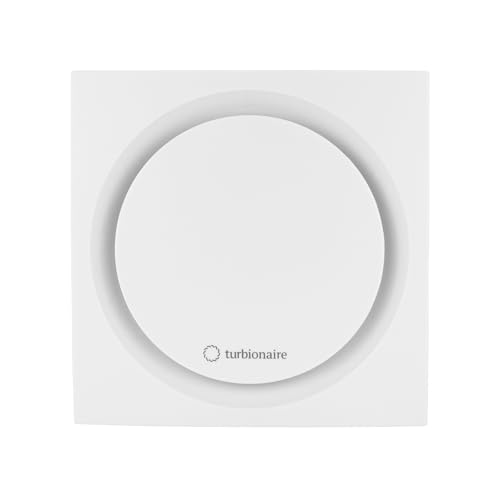 Turbionaire RING 100 SW Badlüfter Fan, Doppelte Ansaugung und Vorderseite, 100 mm, Weiß, Nichtrückkehrventil, Wasserdicht, Integrierte Rückschlagklapp