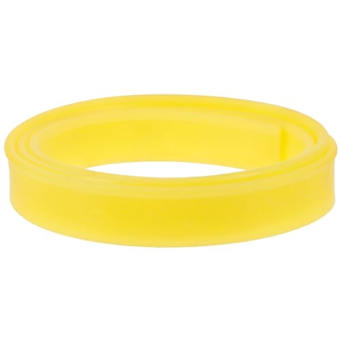 BESPORTBLE Tira Limpiaparabrisas de Silicona Amarilla 105 Cm para Ventana, Accesorio Flexible de Repuesto para Escobilla de Goma, Tira Raspadora Multiusos para Limpieza de Vidrios y Espejos