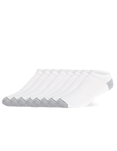 Burlington Mens Comfort Sport Cushion No Show Sock 8 Pair Pack White One Size