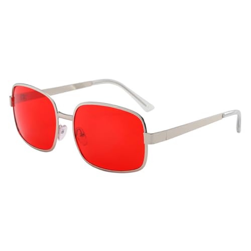 LRANOLWXV Lunettes de soleil rectangulaires pour homme et femme avec monture en métal Protection UV400 Lunettes de soleil Fight Club Tyler Sunnies Conduite...