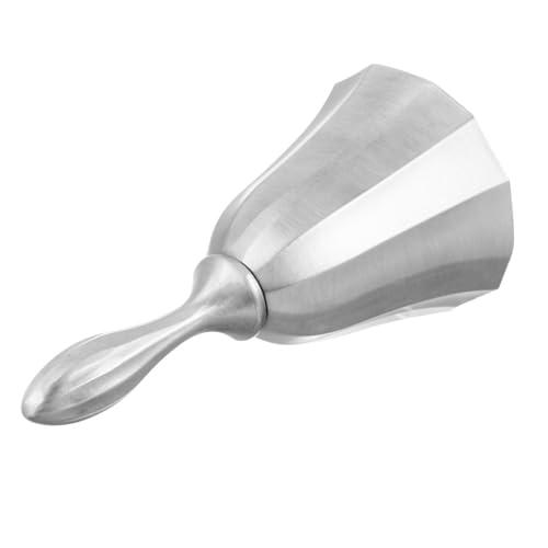 Operitacx Sonnette de Service en Alliage Métallique Argenté Vintage, Cloche de Réception Restaurant en Métal, Clochette de Table pour Bar et Bureau, Signal D’appel Pratique Cuisine