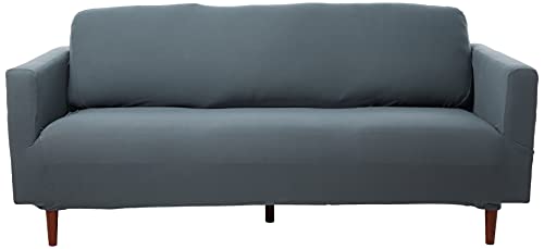 Surefit Stretch Morgan Cover, Form Fit, Polyester/Spandex, Machine Washable, Sofa Box Cushion, Storm Blue #TOP1