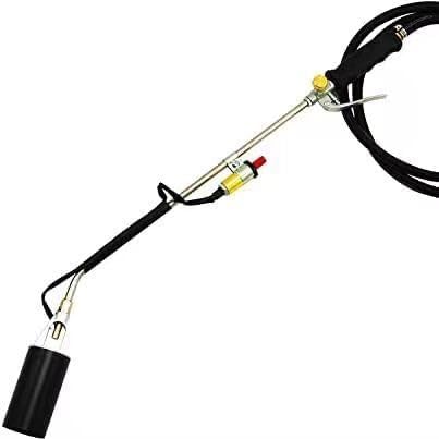 Propane Torch Weed Burner, Heavy Duty Flamethrower Blow Torch with Push Button Igniter & Work Gloves,High Output 1,800,000 BTU, Weed Torche for Outside,Flame Weeding,Roof Asphalt,Ice Snow,Road Marking