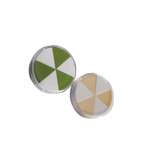 WOFASHPURET 2Pcs Triangular Powder Puff Versatile Dry Wet Makeup Sponges for Liquid Powder Cosmetics for Salon Home Travel Use Random Color