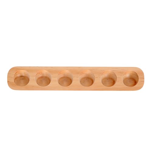 Bandeja para huevos de madera sintética estilo huevera de cocina para estantes de nevera