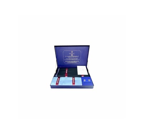 Image of JHABAK'S Men's 100% Pure Cotton Unstitched 1.7 Meters Shirt Piece - 3.25 Meters Suit Fabric Set with Cufflinks (Multicolour, All Weather Fabric, Attractive Box)