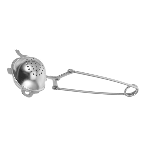 ANDRESLAD Colador de Té de Acero Inoxidable Forma de Tetera Infusor de Té Pinza para Hojas Sueltas Filtro Metálico para Hogar y Oficina Accesorio Práctico