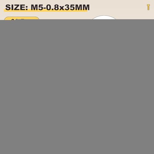 Image of METALLIXITY Flat Head Hex Socket Cap Screws Bolts(M5-0.8x35) 30pcs, 304 Stainless Steel Hex Socket Furniture Bolts Screws - for Furniture Woodworking Project, Black