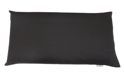 Image of Buckwheat Hulls Pillow | King Size | 17 inch x 27 inch inch | Pillow for Neck Pain | Shoulder Pain | Back Pain | Other Sleeping Problem | for Daily Use (Grey)