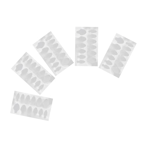 VALICLUD 5 hojas Pegatinas Molde para Uñas de Silicona Suave para de Manicura Francesa Múltiples Duraderas y Cómodas para Diseños Personalizados