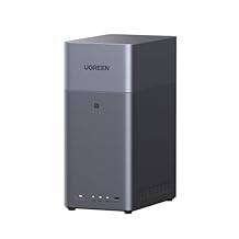 UGREEN NAS DH2300 2-Bay 桌面 NASync,支持容量 64TB 无盘,远程访问,AI 相册,初学者友好系统,板载 4GB RAM,1GbE,4K HDMI,网络附加存储无盘