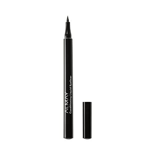 Almay Conditioning Liquid Eyeliner, Longwearing, Waterproof, Hydrating, 10 Black, 0.03 Fl Oz. #TOP2