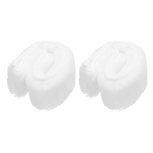 Image of MECCANIXITY Microfiber Scrubber Replacement Head 9.84 Inch for Window Glass Marble Wall Home Bathroom, White Pack of 2