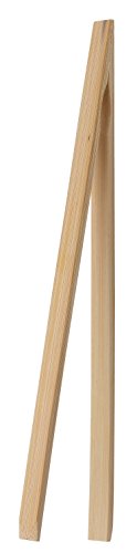 HIC Kitchen Toast Tongs, Natural Bamboo, 12-Inches