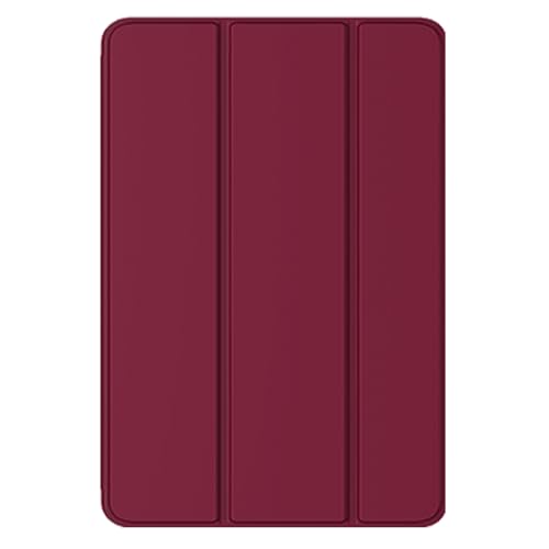 Housse en cuir rouge pliable en trois parties pour travailler et lire partout confortablement