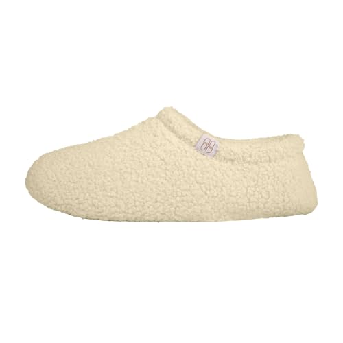 Femme Douces Pantoufles Chaussons Femme Lune Douce Pantoufles Confortables Chaudes Enfilade Hiver Cœur Mignonnes Étoile (Beige, 37)