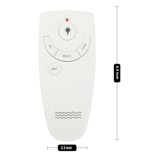 Télécommande UC7083T pour ventilateur de plafond à 3 vitesses blanche